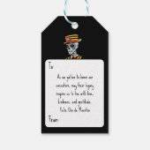 Aangepaste tekst 💀 Pop Art Calavera in pet Cadeaulabel (Achterkant)