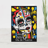 Aangepaste tekst 💀 Pop Art Calavera Kaart (Voorkant)