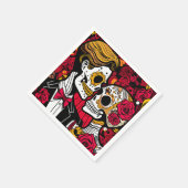 Aangepaste tekst 💀 Pop Día de Muertos Servet (Hoek)