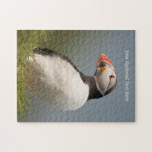 Aangepaste tekst Puffin-puzzel Legpuzzel (Horizontaal)