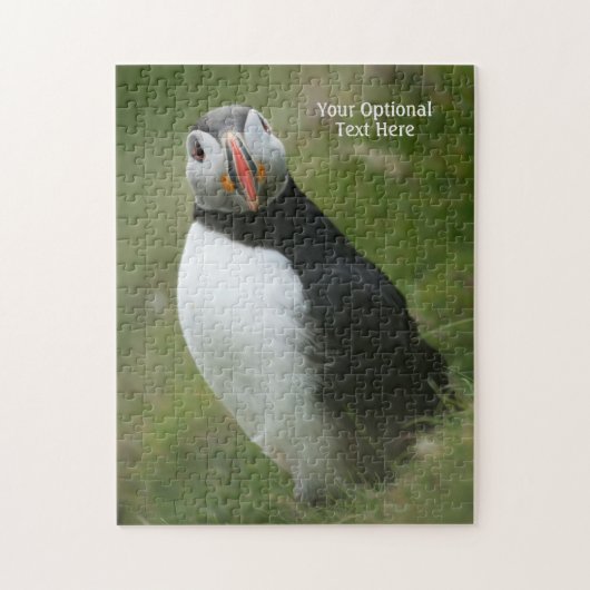 Aangepaste tekst Puffin-puzzel Legpuzzel (Verticaal)
