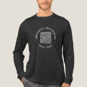 Aangepaste tekst QR-code Uw promotionele code Tri-Blend Shirt (Voorkant volledig)