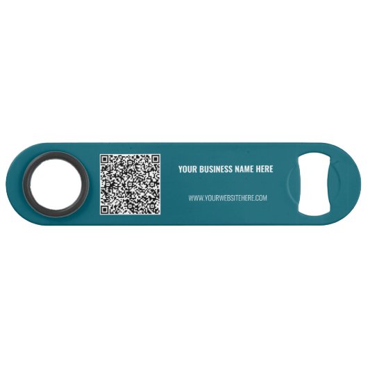 Aangepaste tekst QR-codebalk Key Sjabloon Speed Flessenopener (Achterkant Horizontaal)