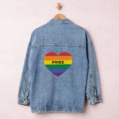 Aangepaste tekst Rainbow Heart Denim Jacket (Hangar)