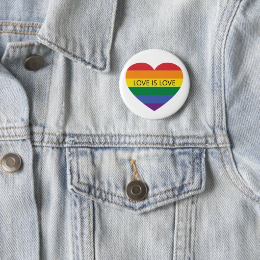 Aangepaste tekst Rainbow Love Ronde Button 5,7 Cm (In situ)