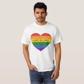 Aangepaste tekst Rainbow Love T-shirt (Voorkant volledig)