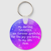 Aangepaste tekst Rainbow Ombre Galaxy Stars Nebula Sleutelhanger (Achterkant)