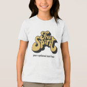 Aangepaste tekst Retro "Free Spirit" Tri-Blend Shirt (Voorkant)