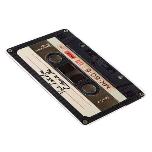 Aangepaste tekst / Retro Love Music Cassette Mixta Magneet (Rechterzijde)