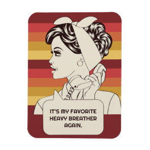 Aangepaste tekst Retro Woman Magneet