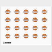 Aangepaste tekst ronde sticker (Vel)