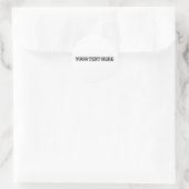 Aangepaste tekst ronde sticker (Tas)