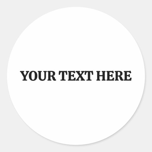 Aangepaste tekst ronde sticker (Voorkant)