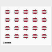 aangepaste tekst ronde sticker (Vel)