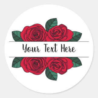 aangepaste tekst ronde sticker