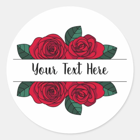 aangepaste tekst ronde sticker (Voorkant)