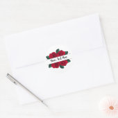 aangepaste tekst ronde sticker (Envelop)