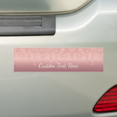Aangepaste tekst Roos Gold Blush Glitter Drivers S Bumpersticker (Op auto)