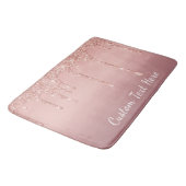 Aangepaste tekst Roos Gold Blush Glitter Sparkle D Badmat (Gekanteld)