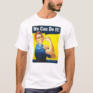 Aangepaste tekst, Rosie de Riveter "We Can Do It!" T-shirt