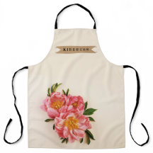 Aangepaste tekst Roze Bloemen Boeket Kraft lint