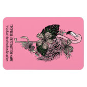 Aangepaste tekst Roze Flamingo Magneet (Horizontaal)