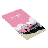 Aangepaste tekst Roze Klassieke Auto Magneet (Rechterzijde)