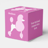 Aangepaste tekst Roze Poodle Bedankdoosjes (Achterkant)