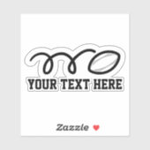 Aangepaste tekst rugbybal gepersonaliseerde sport  sticker (Vel)