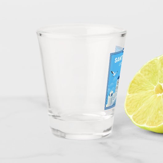 Aangepaste tekst Santorini Griekenland Shot Glas (Links)