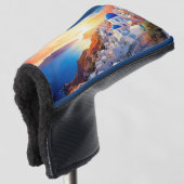Aangepaste tekst Santorini Griekenland Sunset Golfheadcover (3/4 voorkant)