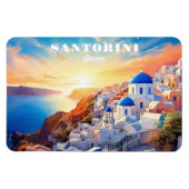 Aangepaste tekst Santorini Griekenland Sunset Magneet (Horizontaal)