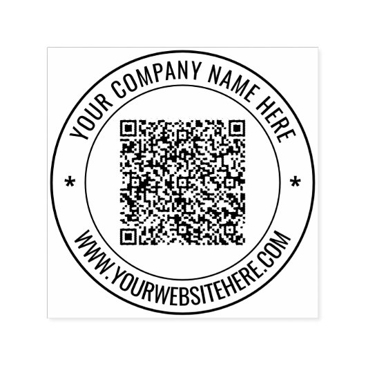 Aangepaste tekst scan QR-code rond zelfinkkend ste Zelfinktende Stempel (Design)