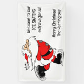 Aangepaste tekst schaatsen Santa Spandoek (Verticaal)