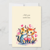 Aangepaste tekst schattige katten magnetische kaar uitnodiging (Voorkant)