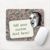 Aangepaste tekst schreeuwen op Neutral Rock Textur Muismat (Met muis)