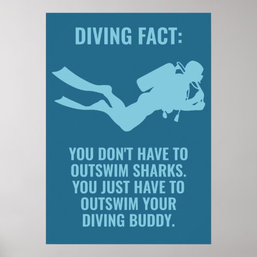 Aangepaste tekst Scuba duiken Poster (Voorkant)