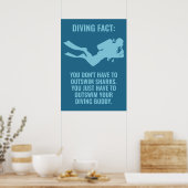 Aangepaste tekst Scuba duiken Poster (Keuken)