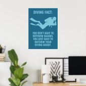 Aangepaste tekst Scuba duiken Poster (Thuiskantoor)