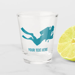 Aangepaste tekst Scuba duiken Shot Glas