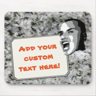 Aangepaste tekst Shout op Granite Rock Texture Muismat