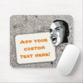 Aangepaste tekst Shout op Sand Beach Muismat (Met muis)