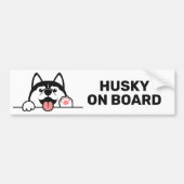 Aangepaste tekst Siberian Husky Bumpersticker (Voorkant)