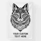 Aangepaste tekst Sierkat Spandoek (Verticaal)