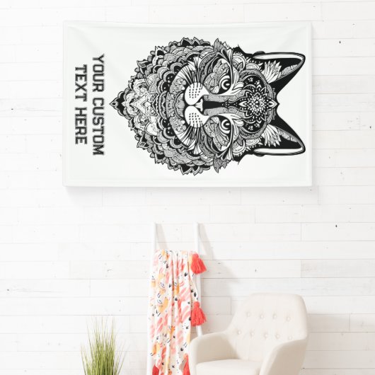 Aangepaste tekst Sierkat Spandoek (Insitu)