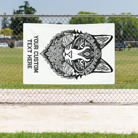 Aangepaste tekst Sierkat Spandoek (Insitu)