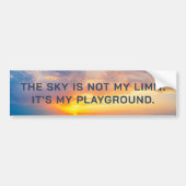 Aangepaste tekst Sky Quote Bumpersticker (Voorkant)