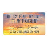 Aangepaste tekst Sky Quote Etiket (Voorkant)