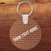 Aangepaste tekst Sleutelhanger bakstenen muur gepe (Voorkant)