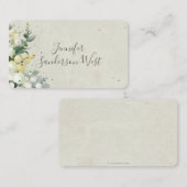 Aangepaste tekst Snowberry+Eucalyptus Kerst Plaatskaartje (Voorkant / Achterkant)